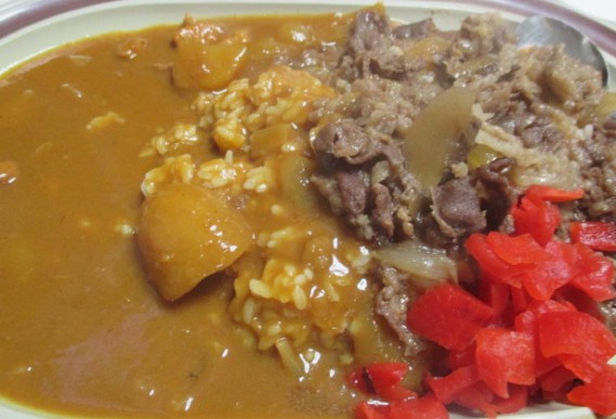 高円寺高架下タブチの牛丼カレー