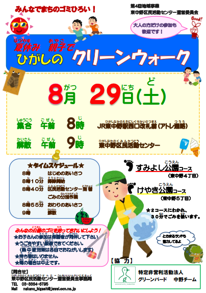 ひがしのクリーンウォーク2015.08.29