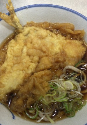 中野駅北口駅前の田舎そばうどん・かさいのアジ天そば