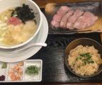 東中野２丁目のラーメン店「海阪屋」の海坂そばセット